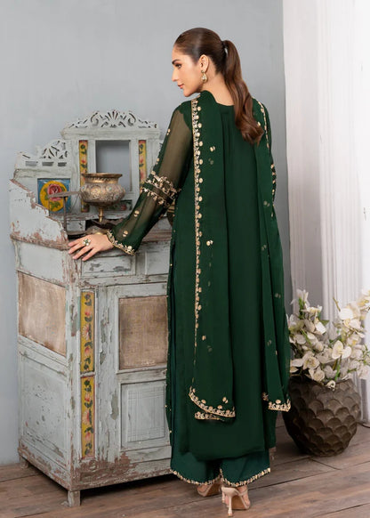 SABEEN luxury chiffon Embroidered womenswear 3 piece ready to wear suit (Watch video)