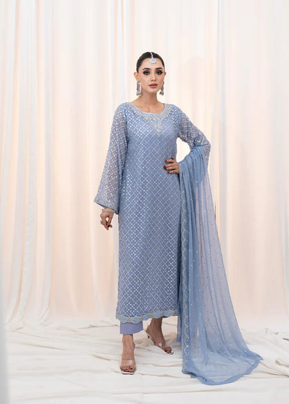 MARIAM Luxury classy style Chiffon 3 piece ready to wear traditional embroidered asian suit stylish womenswear outfit