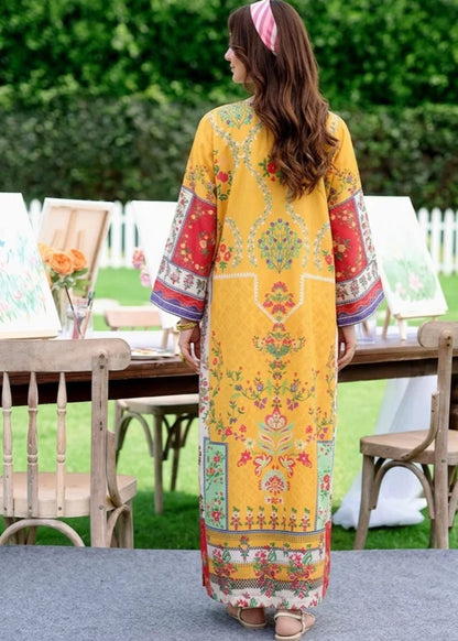 PRL12 - 1 piece Straight Cut Kaftan printed Poly Lawn loose fitting - Ready to wear summer outfit women wear