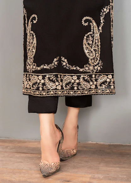 IZEL - 3 piece ready to wear traditional embroidered Chiffon suit