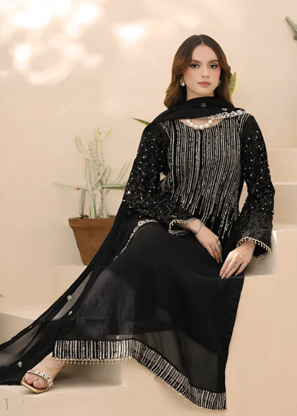 AZURE Luxury classy style Chiffon 3 piece ready to wear traditional embroidered asian suit stylish womenswear outfit