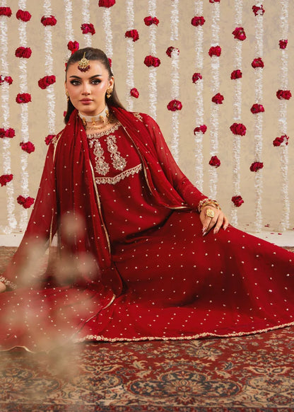 GULNAR luxury chiffon Embroidered womenswear 3 piece ready to wear suit (Watch video)