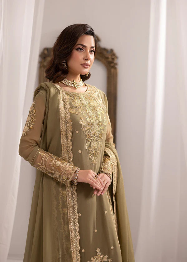 Laiba Luxury classy Chiffon 3 piece ready to wear traditional embroidered asian stylish womenswear outfit - Watch video