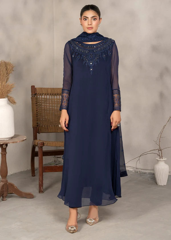 LAYNA Luxury classy style Chiffon 3 piece ready to wear traditional embroidered asian suit stylish womenswear outfit