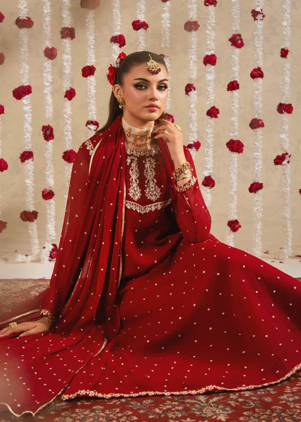 GULNAR luxury chiffon Embroidered womenswear 3 piece ready to wear suit (Watch video)