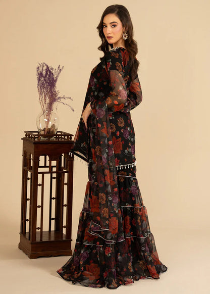 Kajol luxury chiffon Embroidered Flared Gharara womenswear 3 piece ready to wear suit