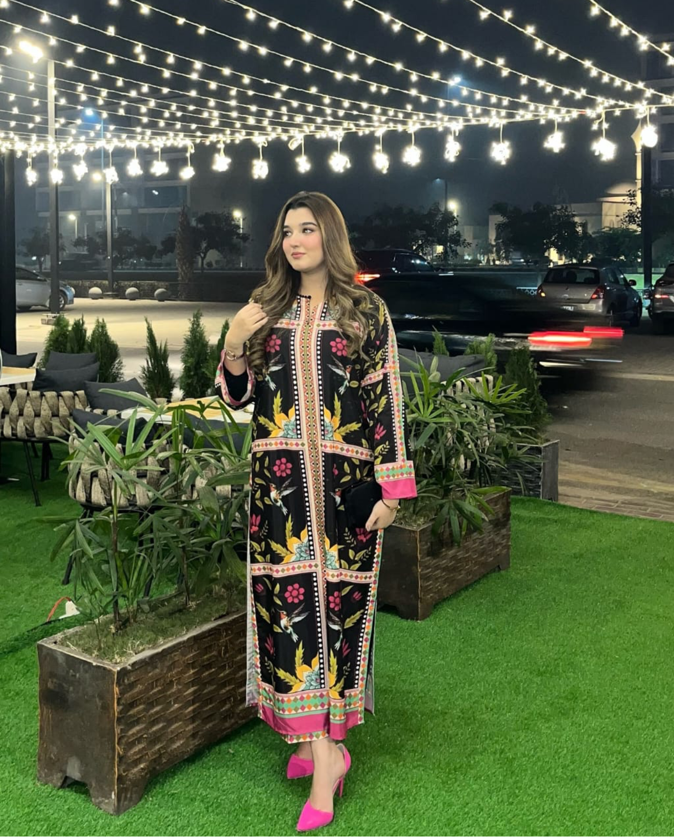 Rupa 2 piece ready to wear Black Digital printed outfit - womenwear - shirt length 43”- 45”