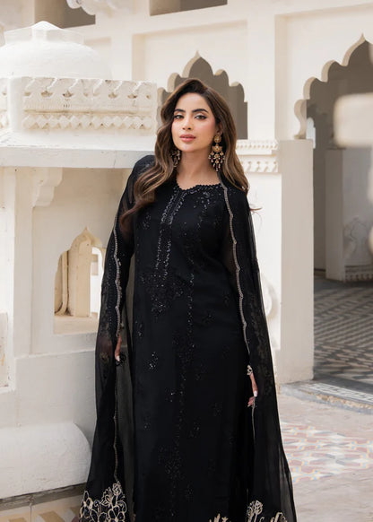 MAHAM Luxury classy style Chiffon 3 piece ready to wear traditional embroidered asian suit stylish womenswear outfit - SHIRT LENGHT 45”-47”  (Watch video)