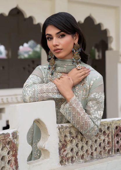 ZAHRA Luxury classy Slit style Chiffon 3 piece ready to wear traditional embroidered asian suit stylish womenswear outfit (Watch video) SHIRT LENGTH 47”-48”
