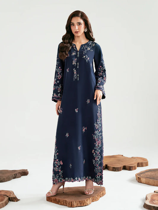 BLUSH Luxury classy stylish Silk Kaftan outfit ready to wear modern embroidered asian stylish womenswear outfit