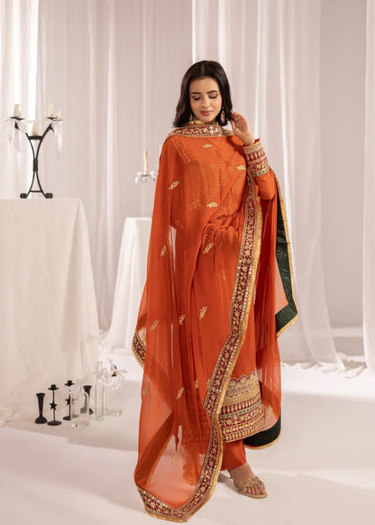 SAHILA Luxury classy style Chiffon 3 piece ready to wear traditional embroidered asian suit stylish womenswear outfit