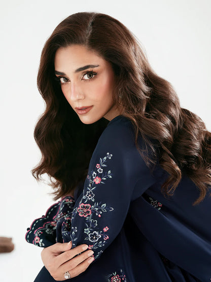 BLUSH Luxury classy stylish Silk Kaftan outfit ready to wear modern embroidered asian stylish womenswear outfit