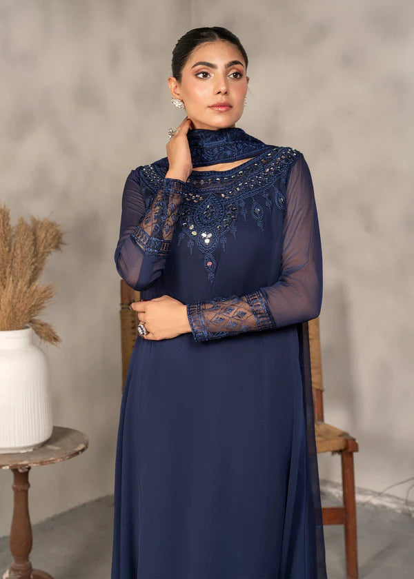 LAYNA Luxury classy style Chiffon 3 piece ready to wear traditional embroidered asian suit stylish womenswear outfit