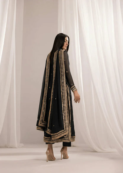 NABIHA Luxury classy style Chiffon 3 piece ready to wear traditional embroidered asian suit stylish womenswear outfit