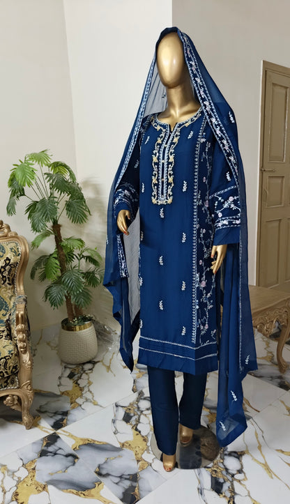 Cathryn Chiffon 3 piece ready to wear traditional suit - women wear