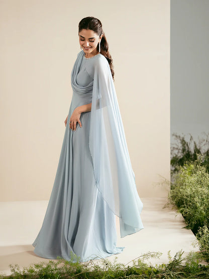 Whisper Luxury classy style Chiffon Maxi ready to wear modern embroidered asian stylish womenswear outfit
