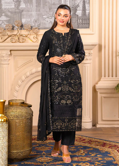 IQRA Luxury classy Black Chiffon 3 piece ready to wear traditional embroidered asian stylish womenswear outfit