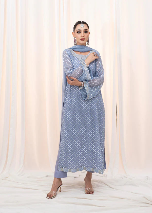 MARIAM Luxury classy style Chiffon 3 piece ready to wear traditional embroidered asian suit stylish womenswear outfit