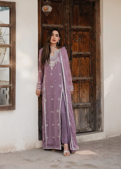 JASMIN Luxury classy Slit style Chiffon 3 piece ready to wear traditional embroidered asian suit stylish womenswear outfit