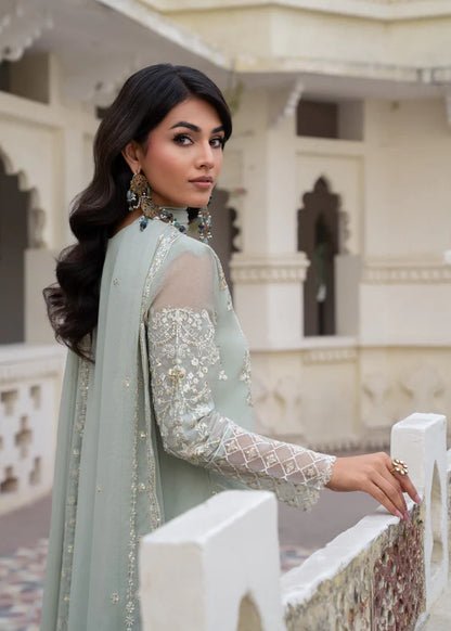ZAHRA Luxury classy Slit style Chiffon 3 piece ready to wear traditional embroidered asian suit stylish womenswear outfit (Watch video) SHIRT LENGTH 47”-48”