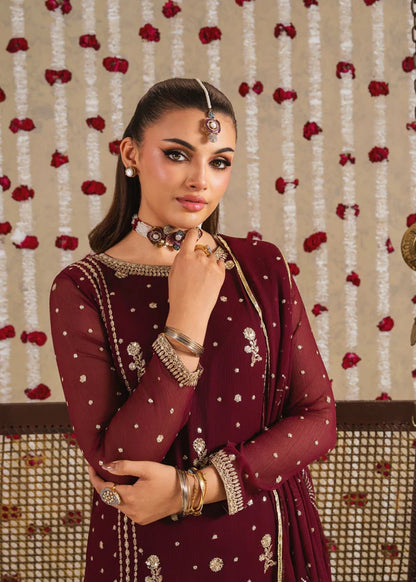 Kiran luxury chiffon Embroidered womenswear 3 piece ready to wear suit (Watch video)