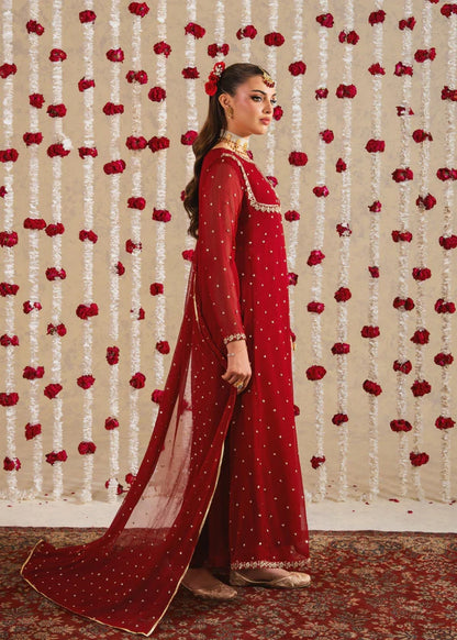 GULNAR luxury chiffon Embroidered womenswear 3 piece ready to wear suit (Watch video)