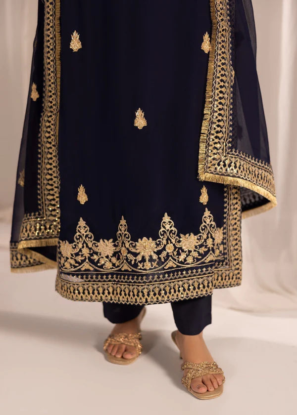 LABEEN Luxury classy Chiffon 3 piece ready to wear traditional embroidered asian stylish womenswear outfit