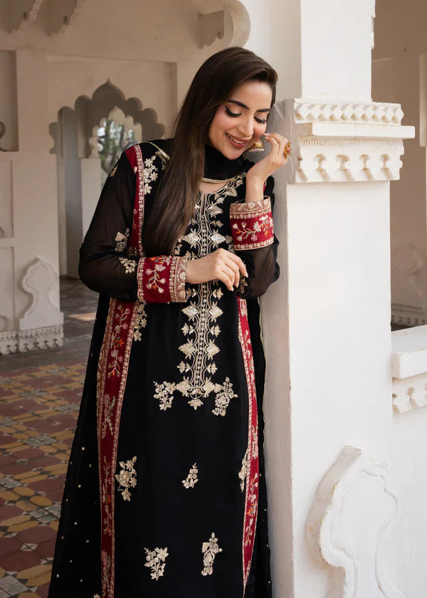 JOHAR Luxury classy Chiffon 3 piece ready to wear traditional embroidered asian suit stylish womenswear outfit