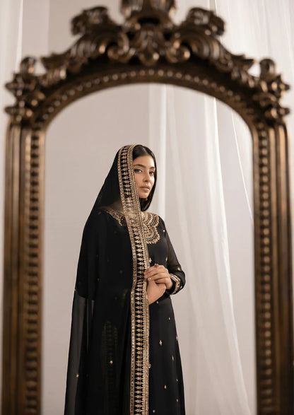 NABIHA Luxury classy style Chiffon 3 piece ready to wear traditional embroidered asian suit stylish womenswear outfit