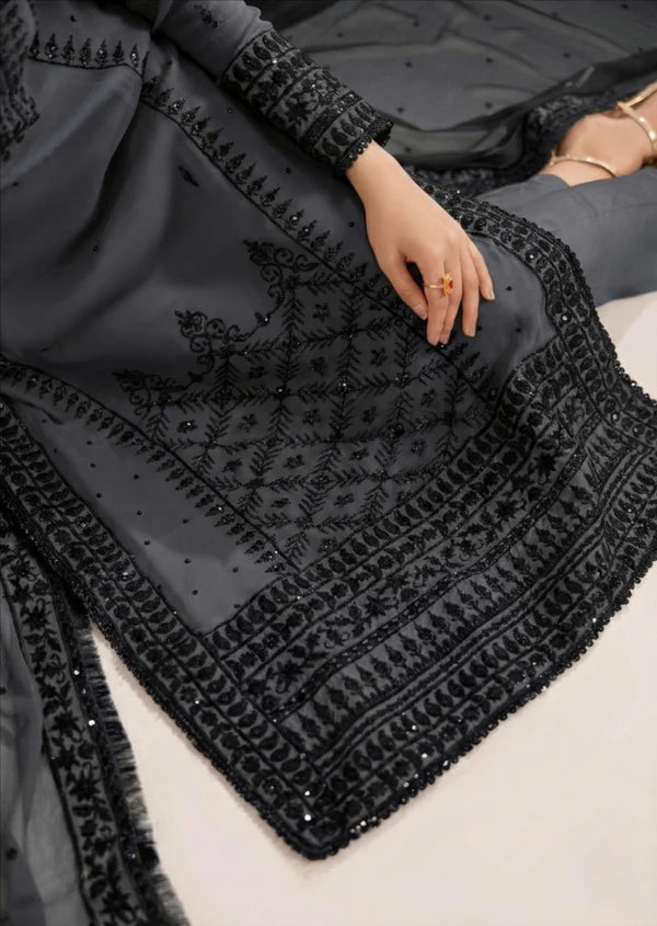 TAHIRA Luxury classy style Chiffon 3 piece ready to wear traditional embroidered asian suit stylish womenswear outfit