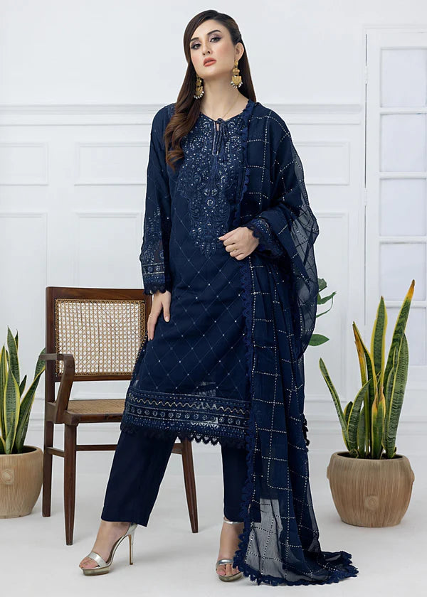 PREET Luxury classy style Chiffon 3 piece ready to wear traditional embroidered asian suit stylish womenswear outfit