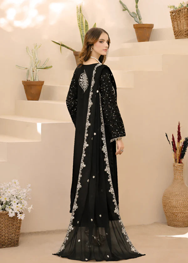 AZURE Luxury classy style Chiffon 3 piece ready to wear traditional embroidered asian suit stylish womenswear outfit