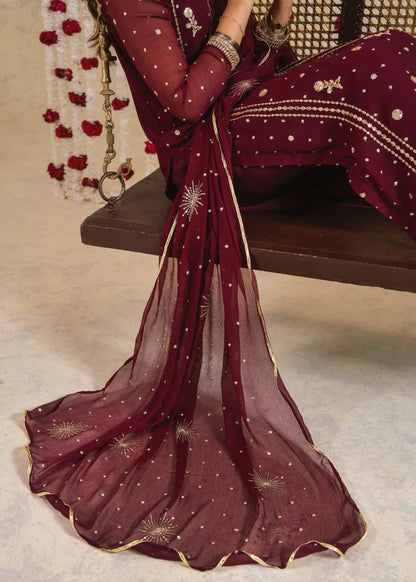 Kiran luxury chiffon Embroidered womenswear 3 piece ready to wear suit (Watch video)