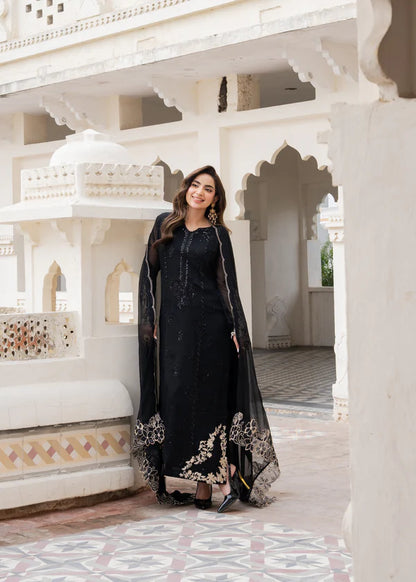 MAHAM Luxury classy style Chiffon 3 piece ready to wear traditional embroidered asian suit stylish womenswear outfit - SHIRT LENGHT 45”-47”  (Watch video)