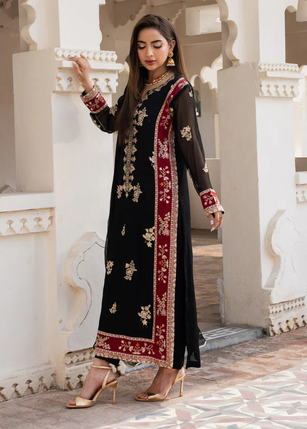 JOHAR Luxury classy Chiffon 3 piece ready to wear traditional embroidered asian suit stylish womenswear outfit