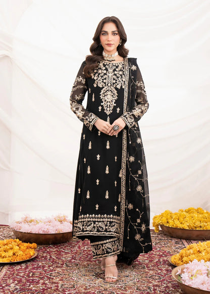 Zarnish 3 piece ready to wear traditional chiffon heavy embroidered chiffon suit womenwear
