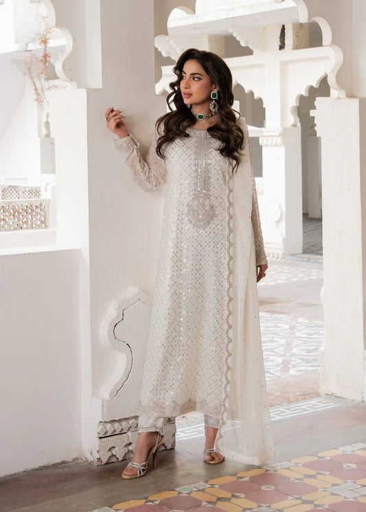 SMILEY Luxury classy style Chiffon 3 piece ready to wear traditional embroidered asian suit stylish womenswear outfit Shirt length 46”-48” (Watch video)