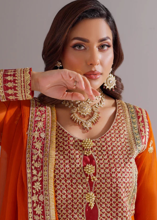SAHILA Luxury classy style Chiffon 3 piece ready to wear traditional embroidered asian suit stylish womenswear outfit