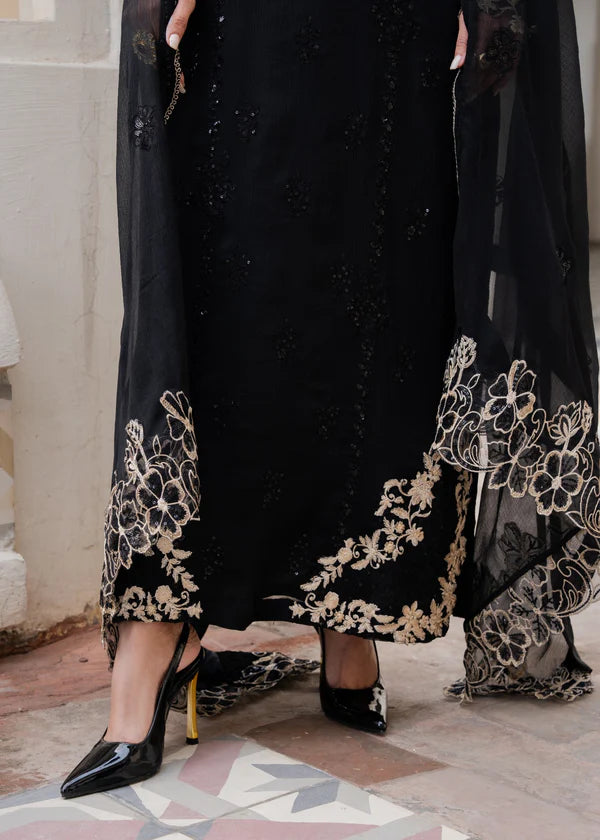MAHAM Luxury classy style Chiffon 3 piece ready to wear traditional embroidered asian suit stylish womenswear outfit - SHIRT LENGHT 45”-47”  (Watch video)