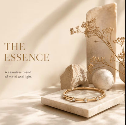 Luna Crystal Brass Bracelet